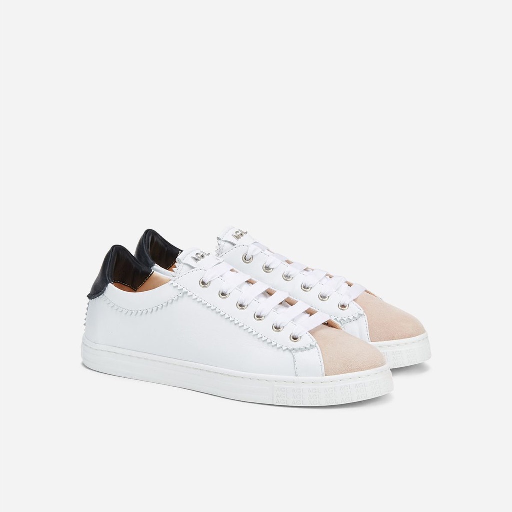 Agl Sade Sneaker - White With Black